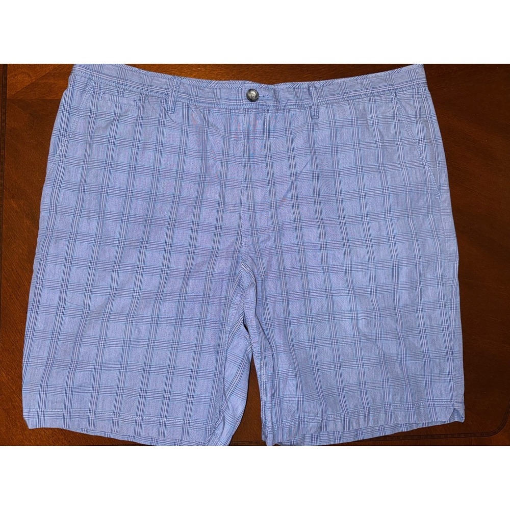 Blue Plaid Shorts Golf Chino 38 Perry Ellis Perfect With White Polo or Button Up